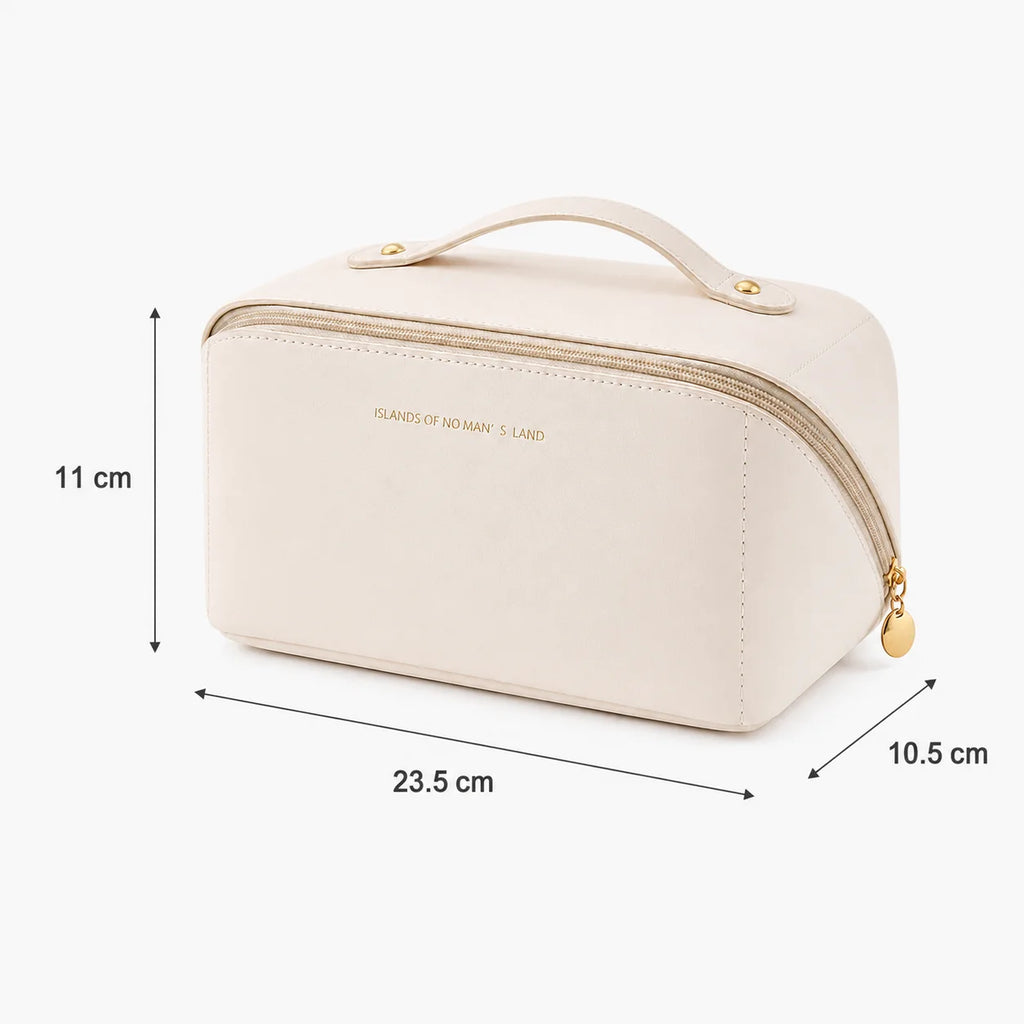 Large Capacity Travel Makeup Bag | Cosmetic Organizer with Handle