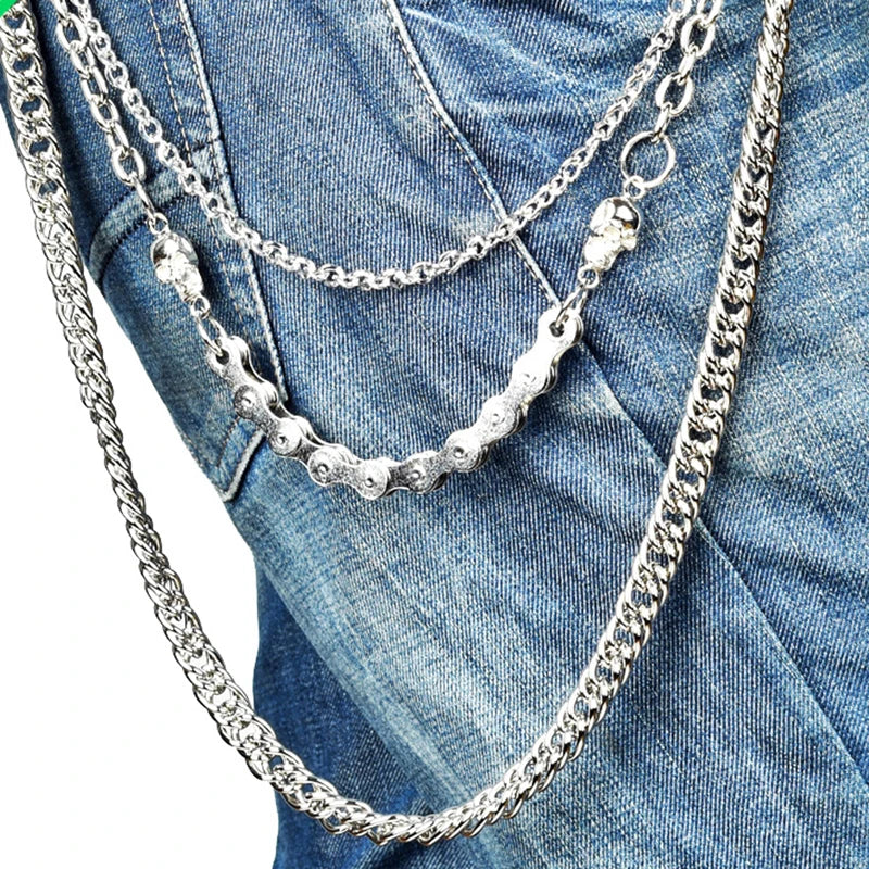 Men's Punk Silver Metal Waist Chain Belt – Rock Hip-Hop