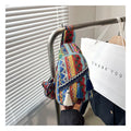 Boho Woven Sling Bag – Women's Crossbody Tassel Backpack