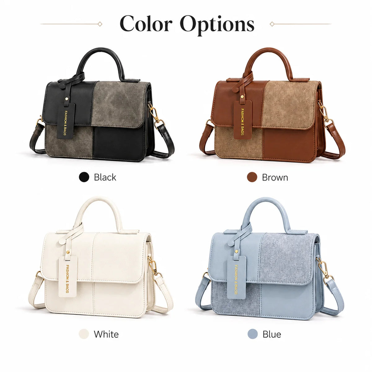 Women's Vintage Patchwork Crossbody Satchel Handbag