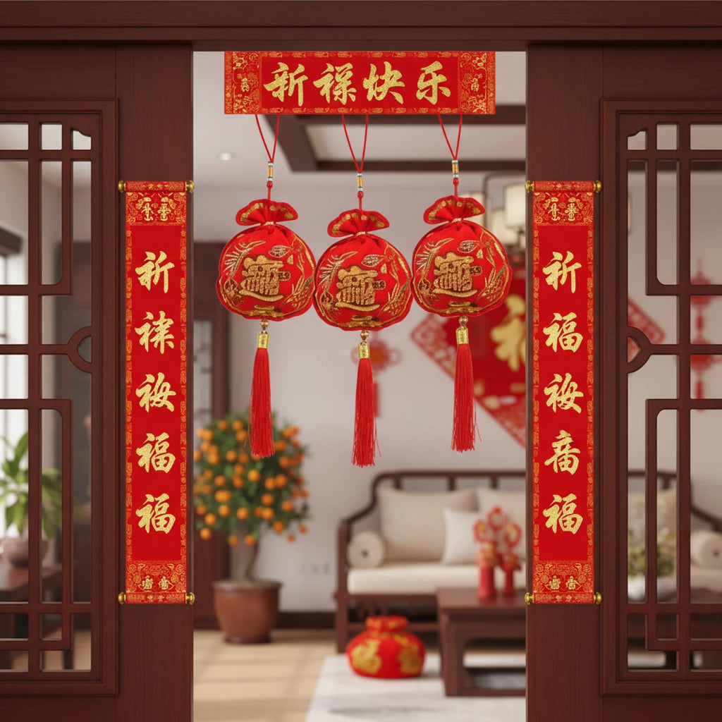 Chinese Knot Red Chili Pepper Lucky Bag Hanging Decoration