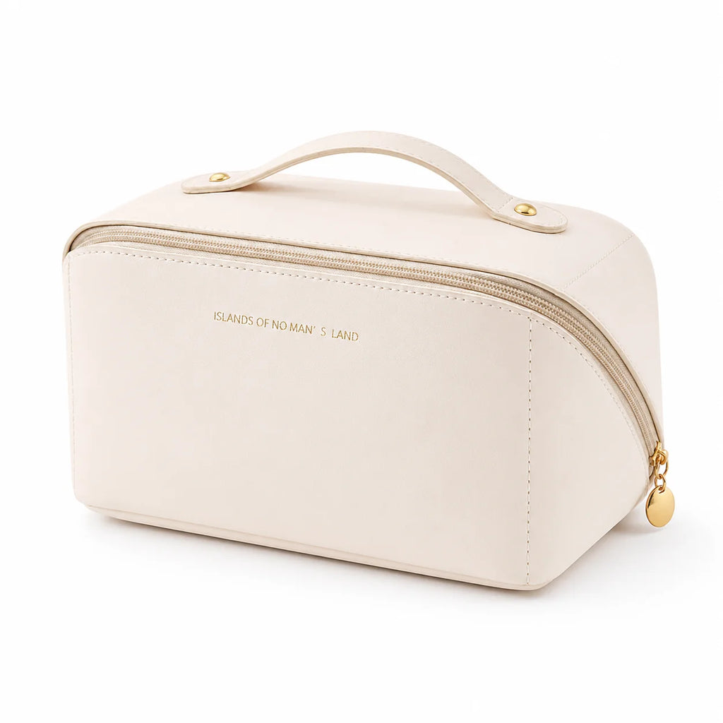 Large Capacity Travel Makeup Bag | Cosmetic Organizer with Handle