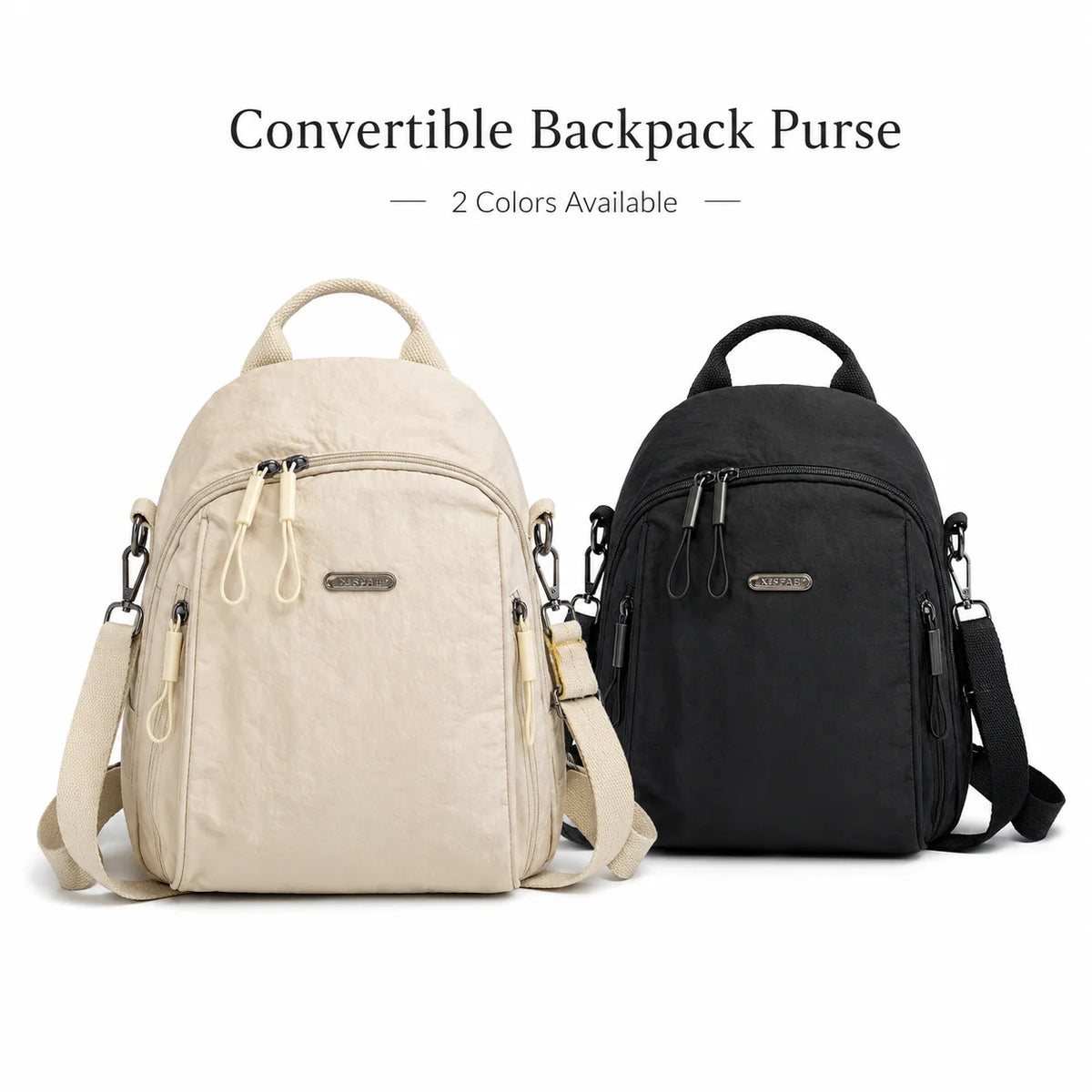 Women's Lightweight Nylon Mini Backpack Purse Convertible Bag