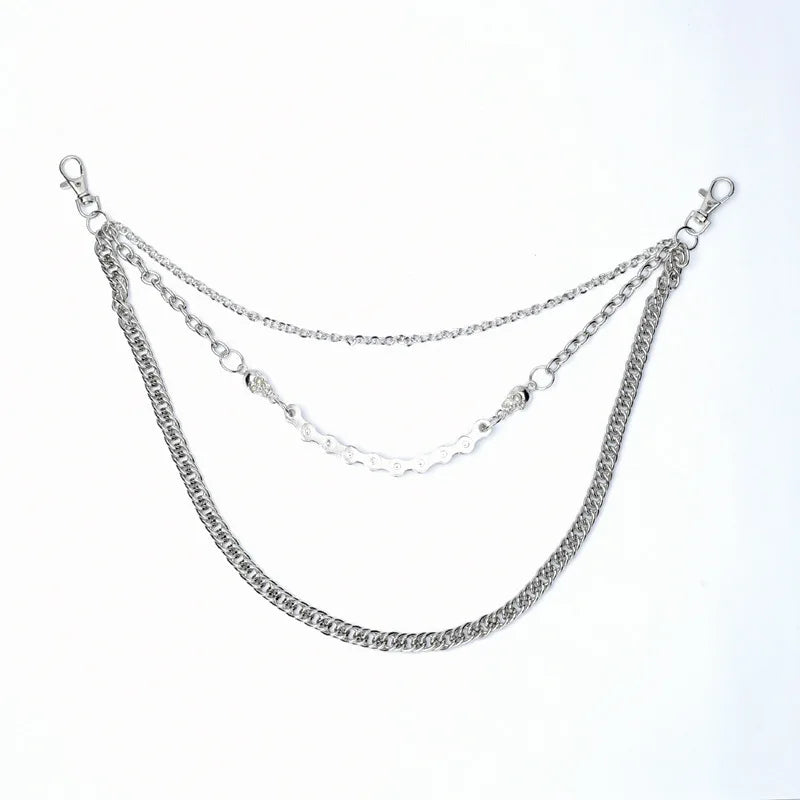 Men's Punk Silver Metal Waist Chain Belt – Rock Hip-Hop