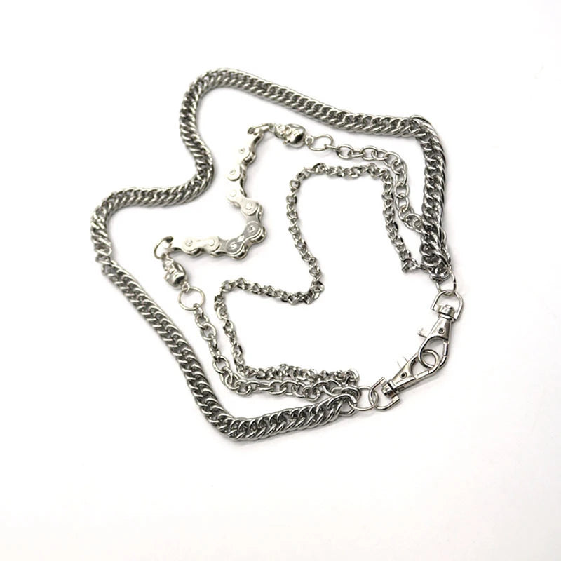 Men's Punk Silver Metal Waist Chain Belt – Rock Hip-Hop