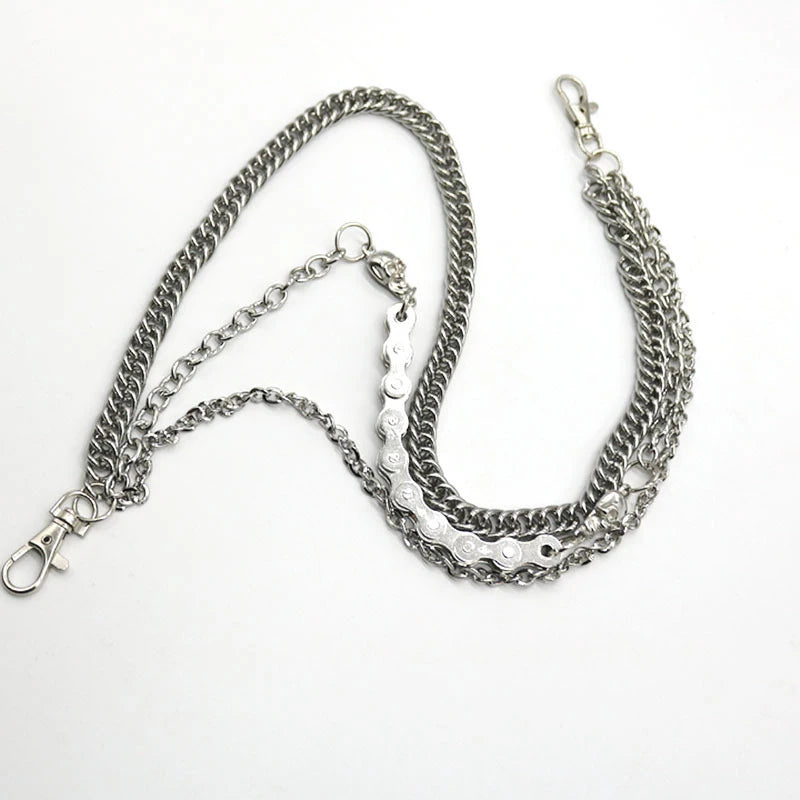 Men's Punk Silver Metal Waist Chain Belt – Rock Hip-Hop