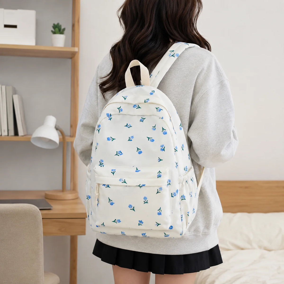Women's Floral Print Backpack – Lightweight School & Travel Bag