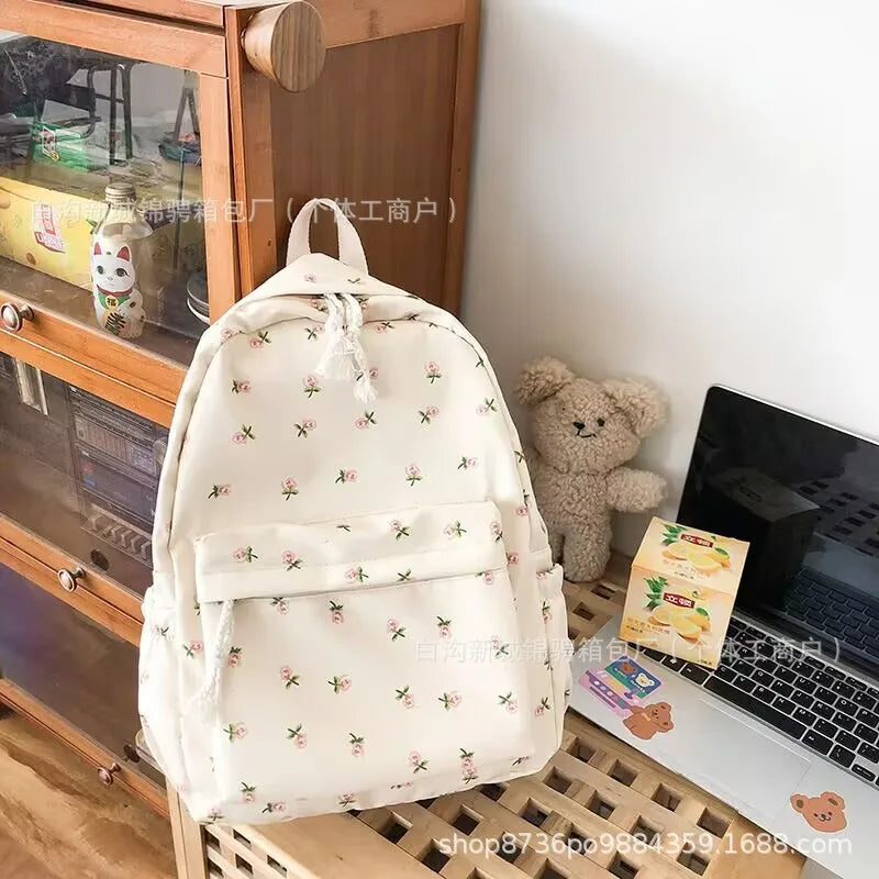 Women's Floral Print Backpack – Lightweight School & Travel Bag