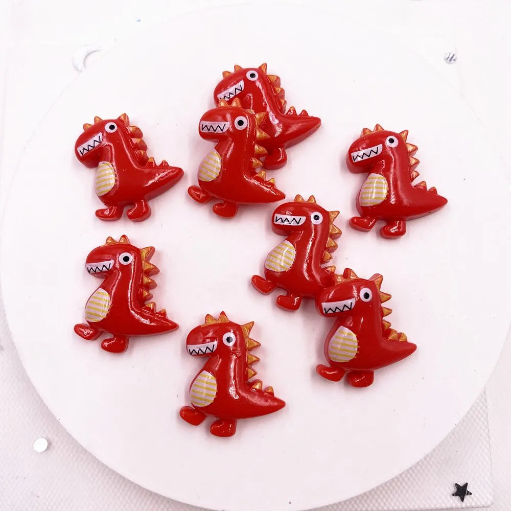 Resin Mini Dinosaur Flatback Cabochon for DIY Crafts & Decor