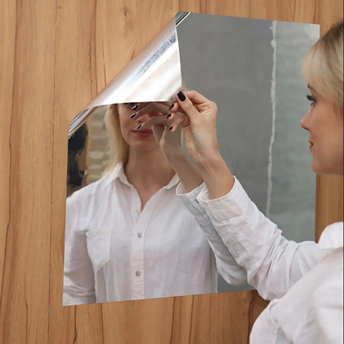 Self-Adhesive Flexible Mirror Sheet 50×200cm | Wall Décor