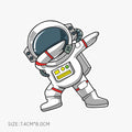 Cartoon Cosmonaut Waterproof Sticker Decal – 7.4×8.0cm