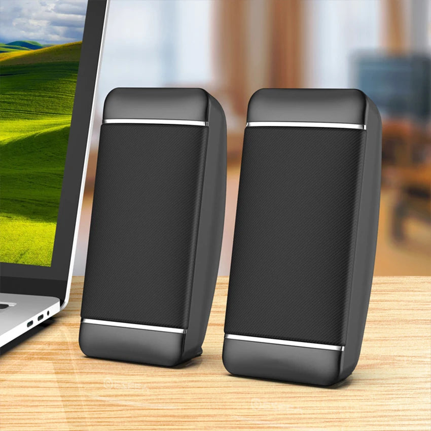 USB Powered Portable Desktop Speakers – Stereo PC Sound