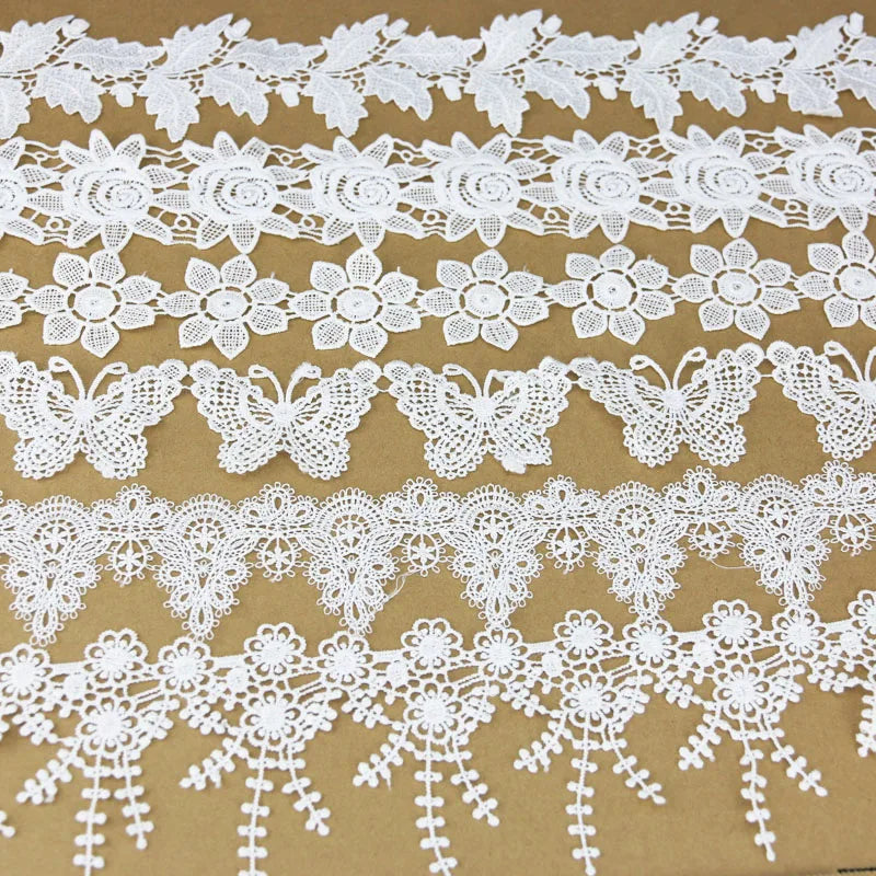 1 Yard Cotton Lace Trim Fabric – DIY Sewing & Garment Decor