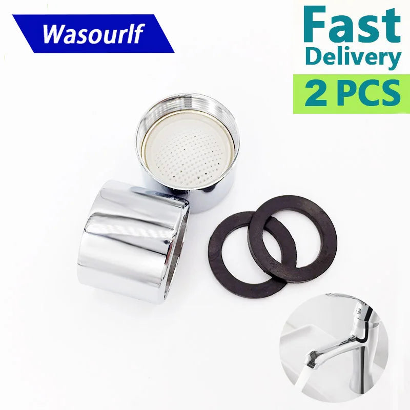 M22 Female Thread Faucet Aerator 2-Pack – Brass & Steel