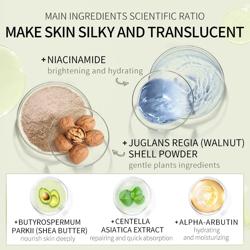 LAIKOU Shea Butter Exfoliating Peeling Gel Facial Scrub 5pcs