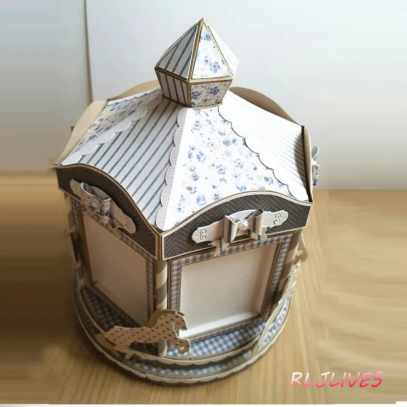 Carousel Box Metal Cutting Dies – Scrapbooking & Card Craft