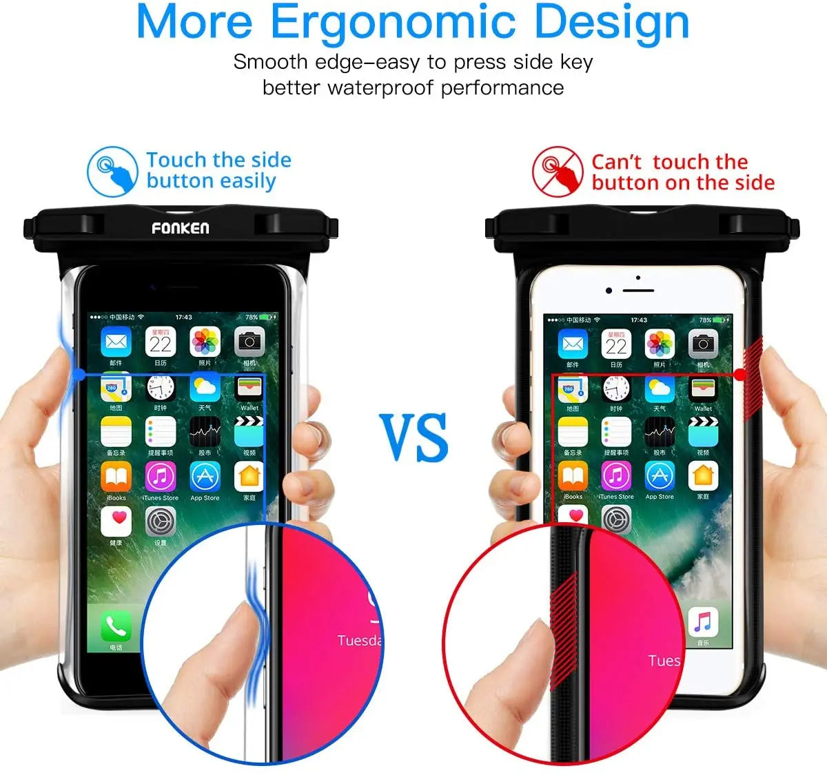 2-Pack Waterproof Phone Pouch Dry Bag – Universal Swim Case