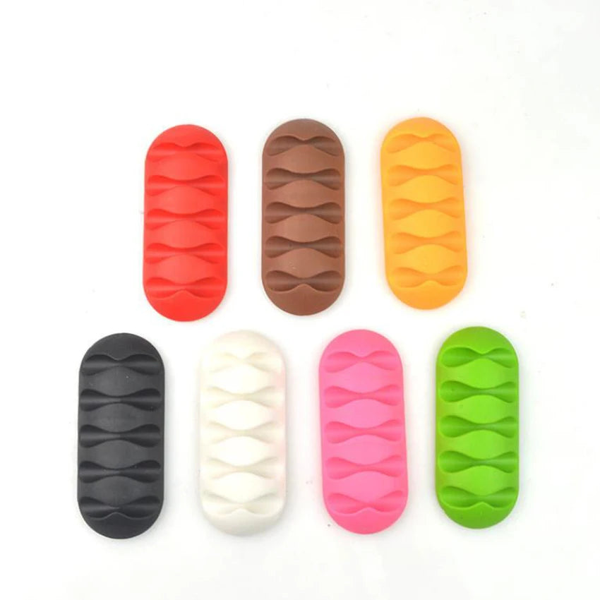 Candy Color 5-Hole Cable Winder Organizer Clip | Charger Wire