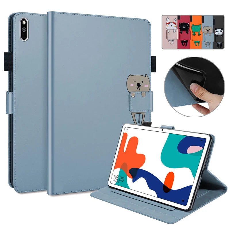 Huawei MatePad 10.4 Kawaii Cartoon Flip Wallet Case + Stand