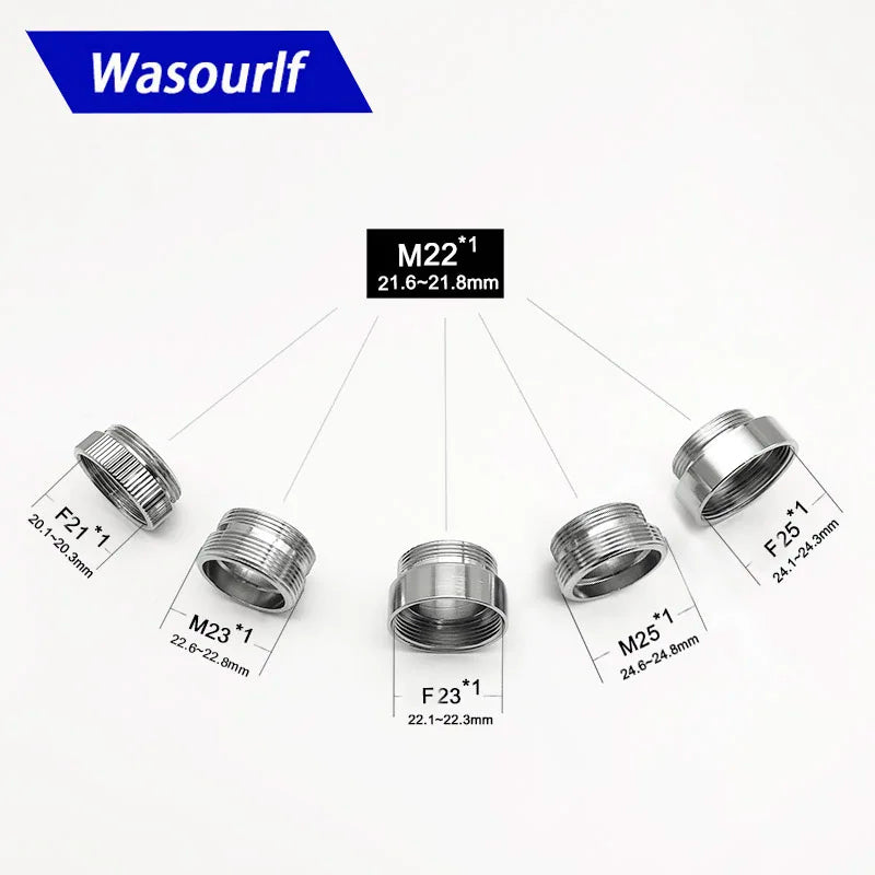 M21 M22 M23 Male Thread Brass Faucet Connector | Chrome