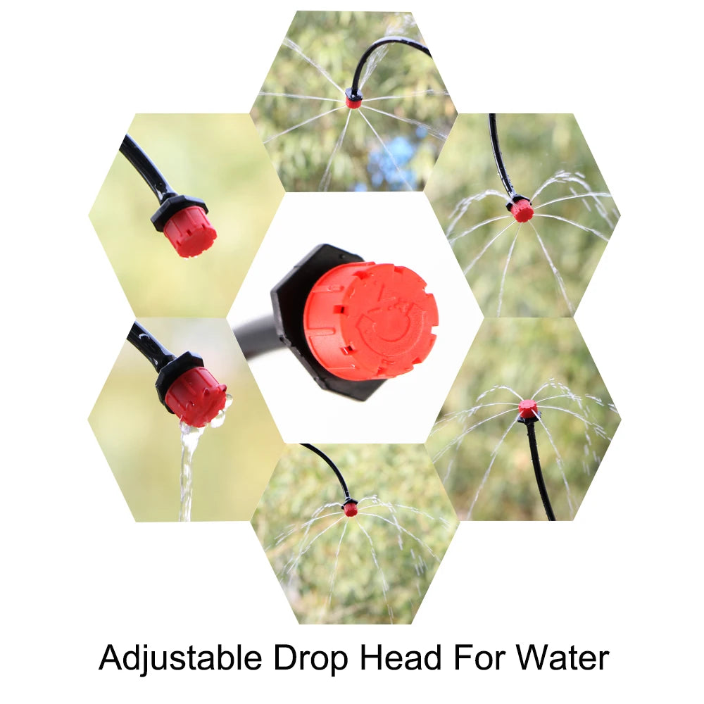 Adjustable 8-Hole Micro Drip Irrigation Emitter Nozzle Set