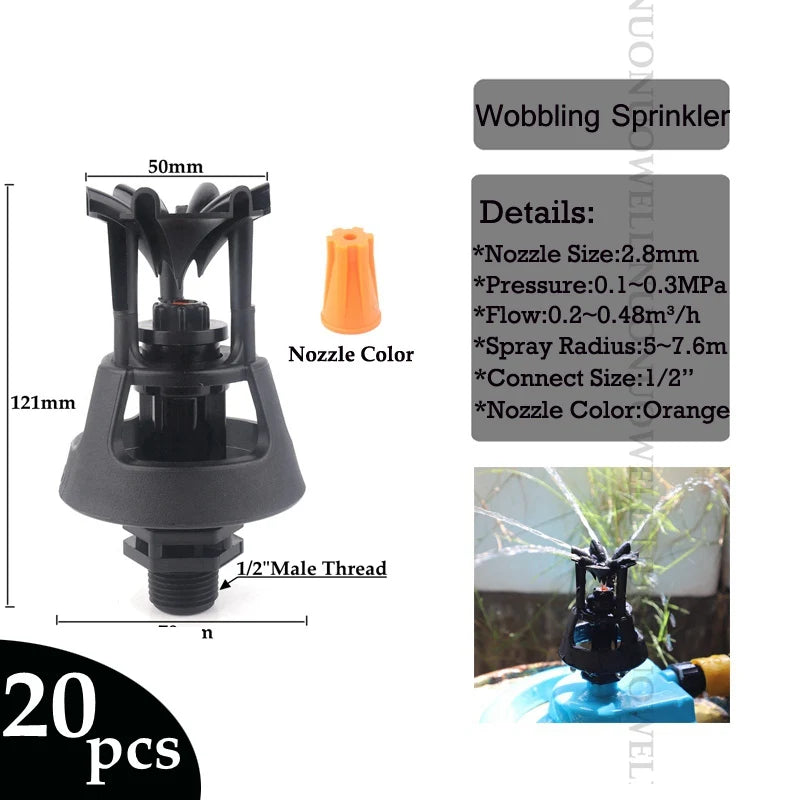 Wobble Oscillating Irrigation Sprinkler Nozzles – 6 Sizes