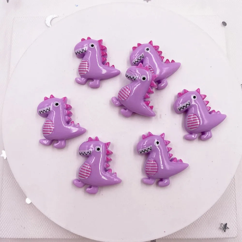Resin Mini Dinosaur Flatback Cabochon for DIY Crafts & Decor