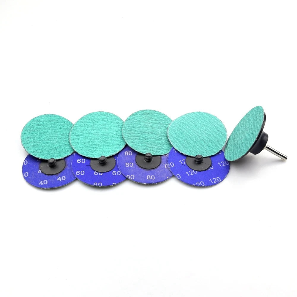 100-Pc Zirconia Sanding Discs 50mm/75mm P40–P120 Hard Metal