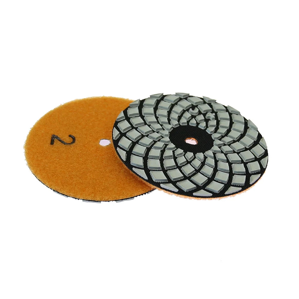 4-Step Marble Polishing Pad Set | 100mm Dry Grinding Disc