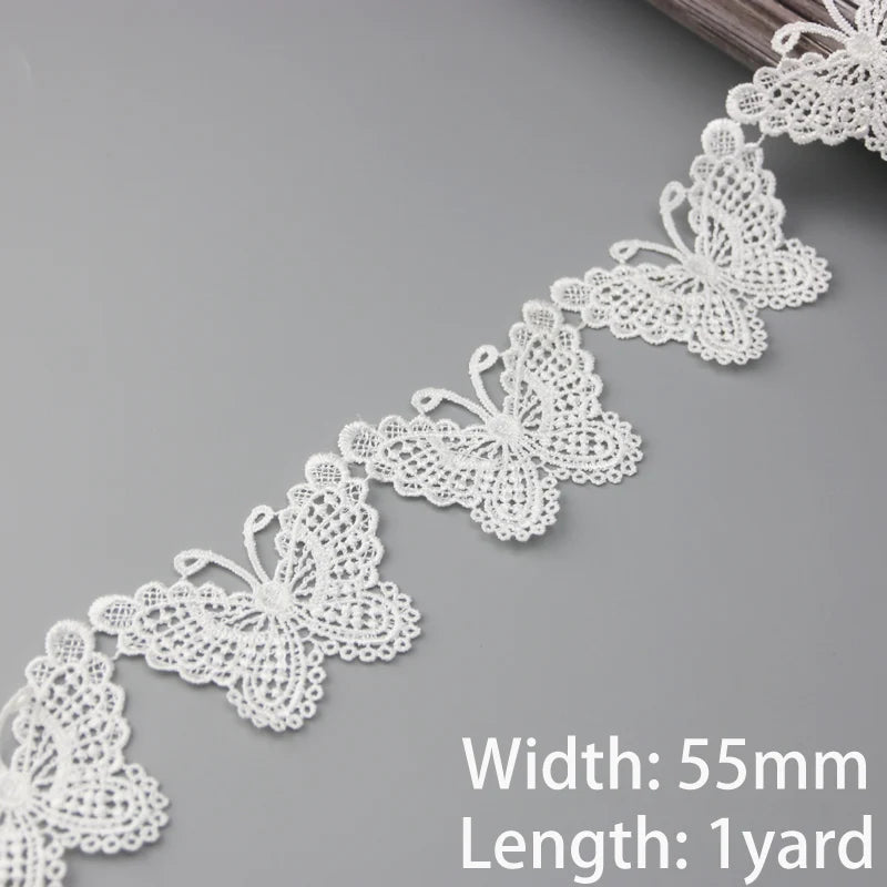 1 Yard Cotton Lace Trim Fabric – DIY Sewing & Garment Decor