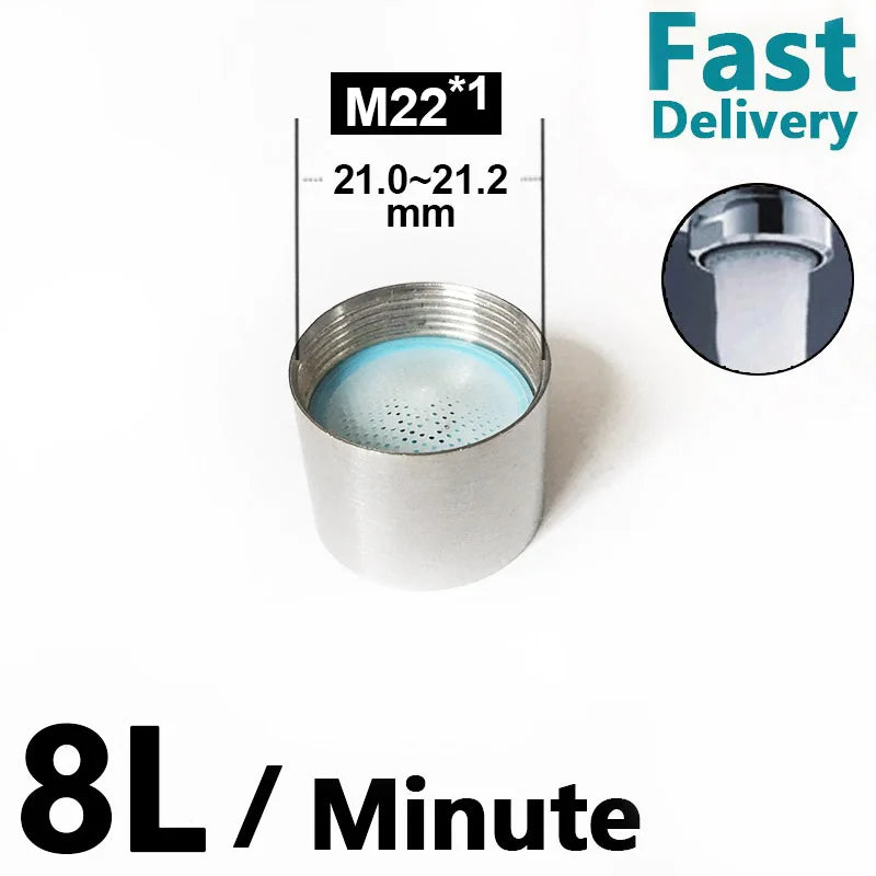 2-Pack M22 Female Thread Stainless Steel Faucet Aerator | Water Saving