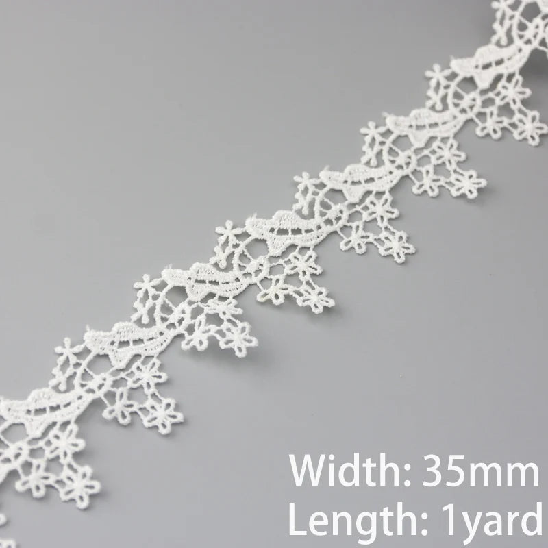 1 Yard Cotton Lace Trim Fabric – DIY Sewing & Garment Decor