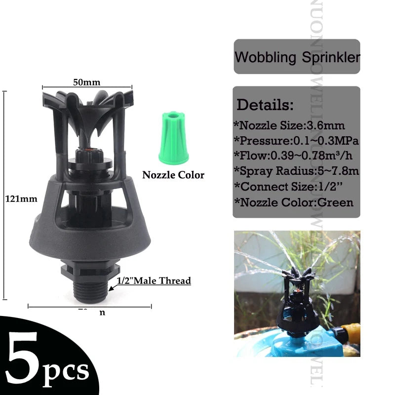 Wobble Oscillating Irrigation Sprinkler Nozzles – 6 Sizes