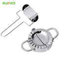 Stainless Steel Dumpling Maker Mold & Wrapper Cutter Set
