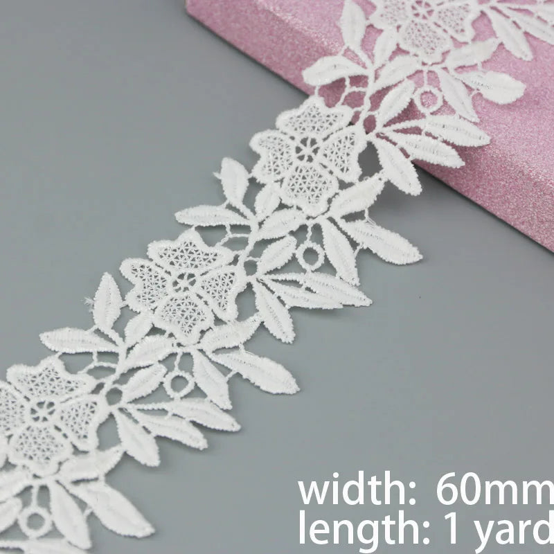1 Yard Cotton Lace Trim Ribbon – Jacquard Craft Webbing 50mm