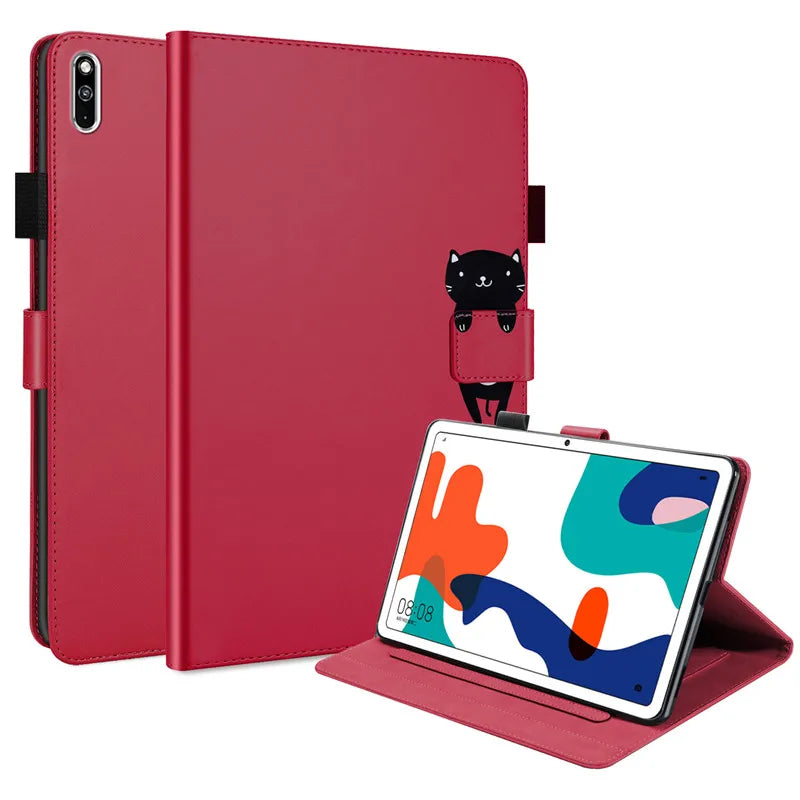 Huawei MatePad 10.4 Kawaii Cartoon Flip Wallet Case + Stand