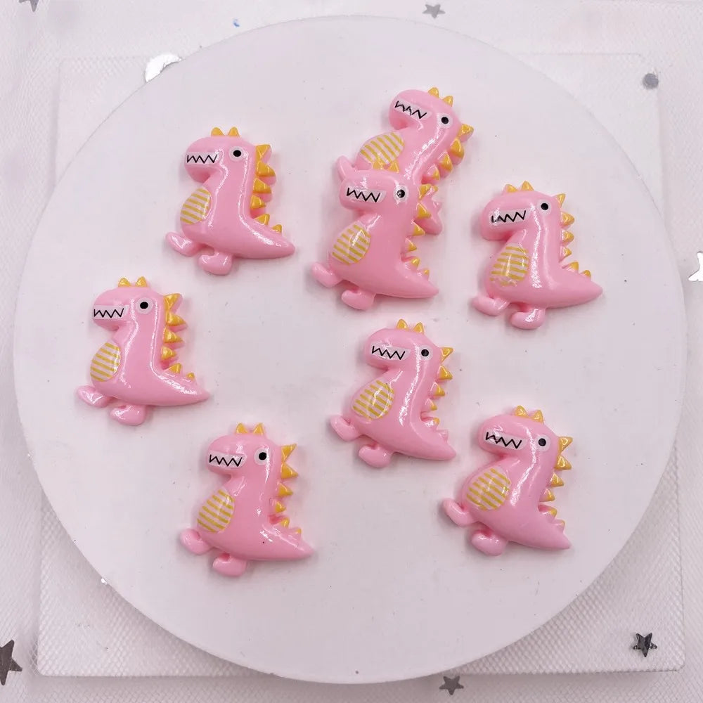 Resin Mini Dinosaur Flatback Cabochon for DIY Crafts & Decor