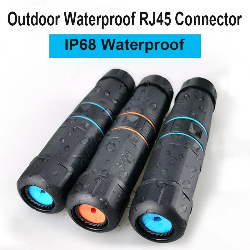 IP68 Waterproof RJ45 Female-to-Female Coupler CAT5E CAT6