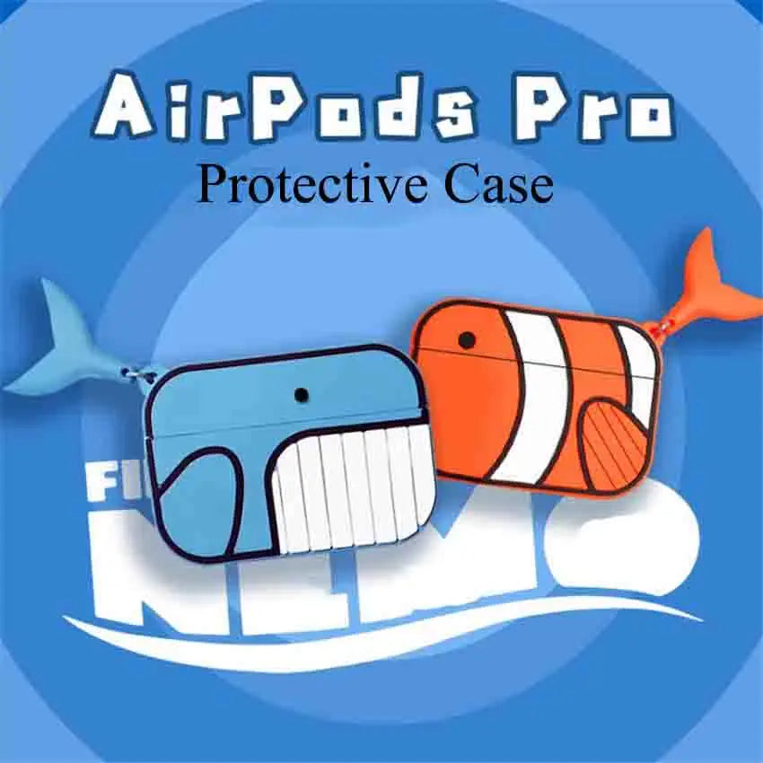 Whale Silicone Case for AirPods Pro – Cute Protective Cover