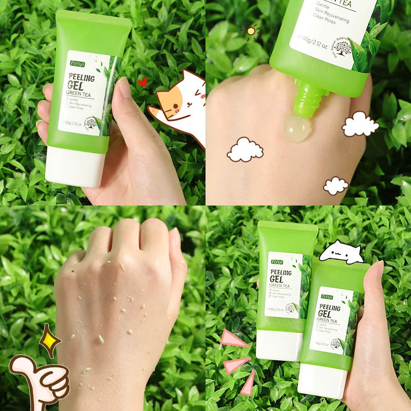 LAIKOU Green Tea Facial Exfoliating Peeling Gel | 60g Scrub