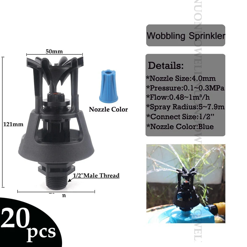 Wobble Oscillating Irrigation Sprinkler Nozzles – 6 Sizes