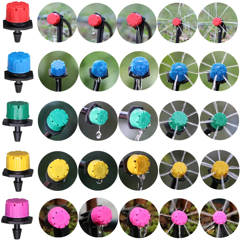 Adjustable 8-Hole Micro Drip Irrigation Emitter Nozzle Set