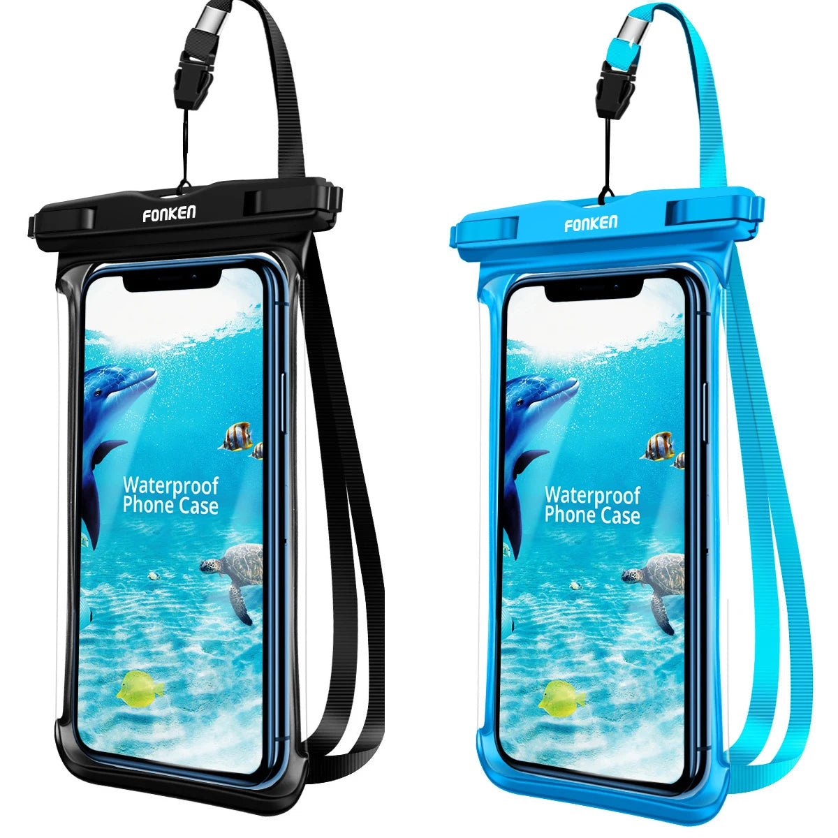 2-Pack Waterproof Phone Pouch Dry Bag – Universal Swim Case