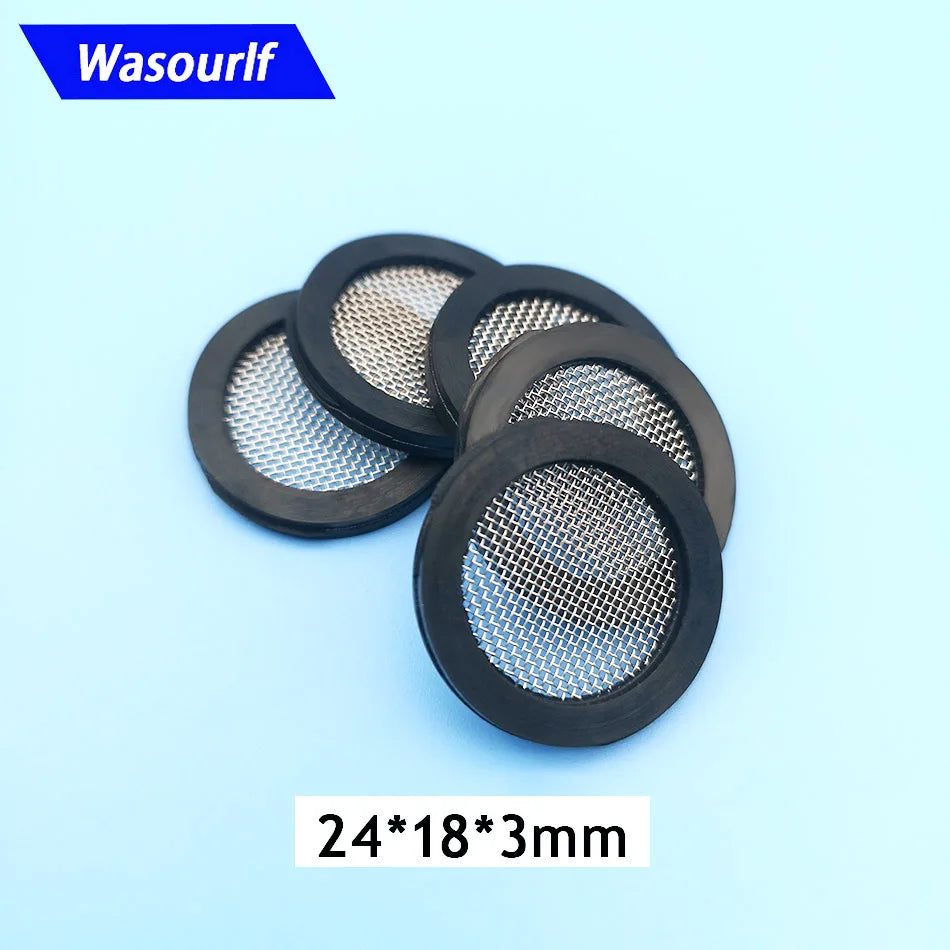 Wasourlf 5-Pack 24mm Round Rubber Flat Gasket Ring Sealers