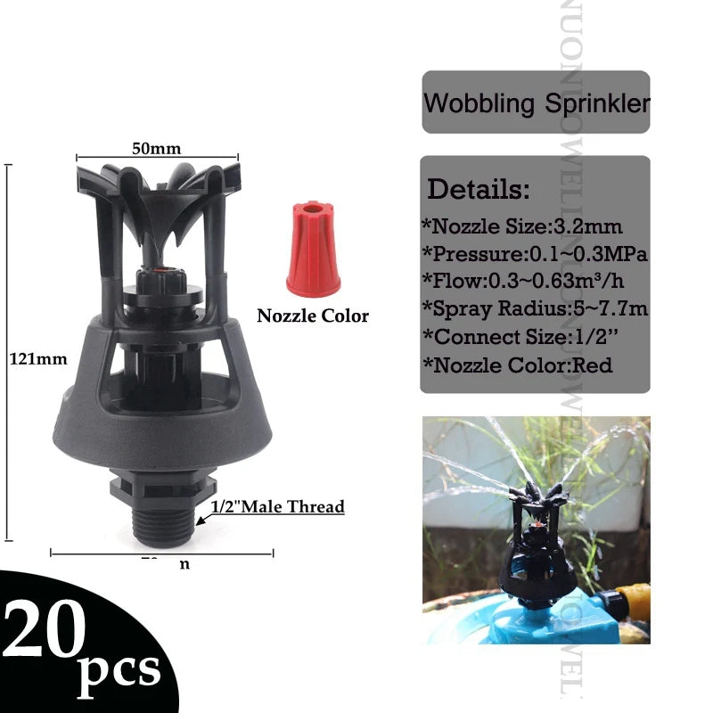 Wobble Oscillating Irrigation Sprinkler Nozzles – 6 Sizes