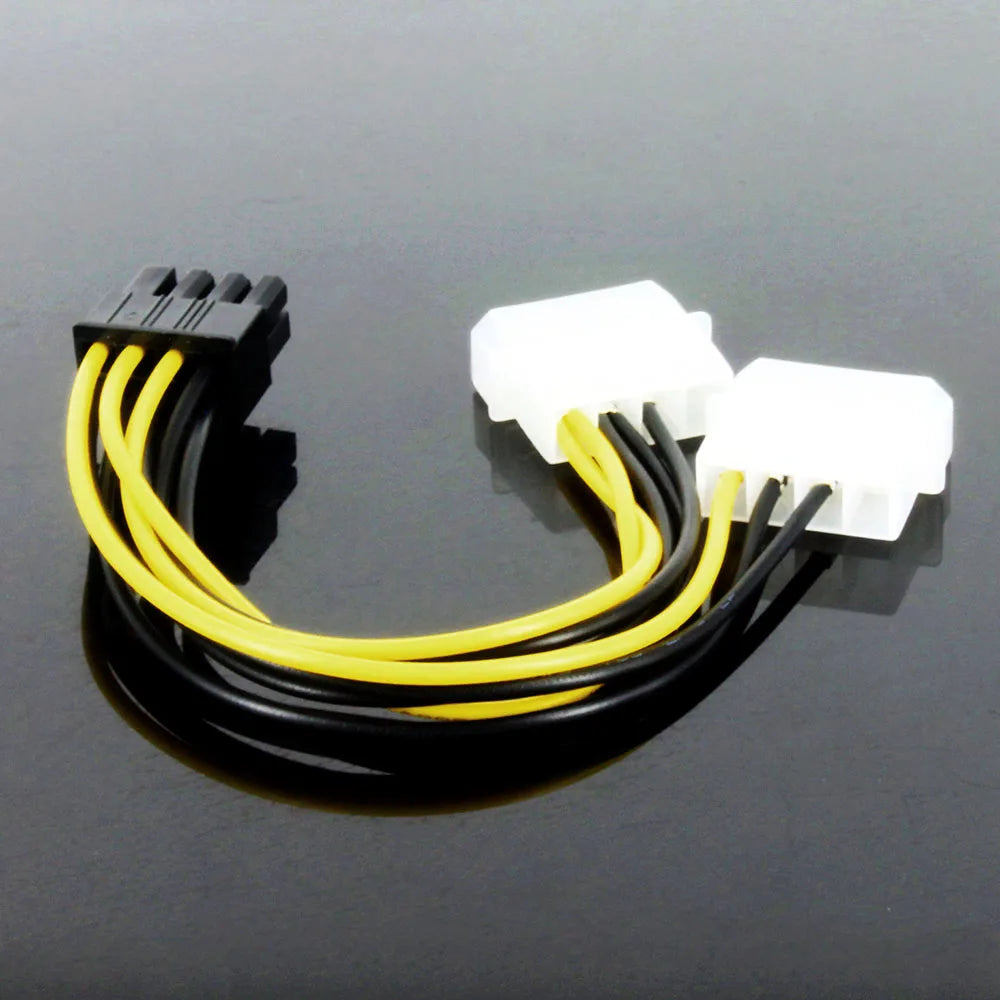8-Pin to Dual 4-Pin PCIe GPU Power Adapter Cable 18AWG