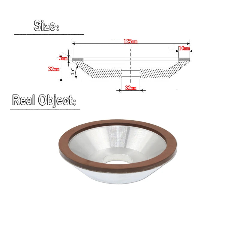 Cup-Shaped Resin Abrasive Grinding Wheel 4"/5"/6" | Knife Sharpening