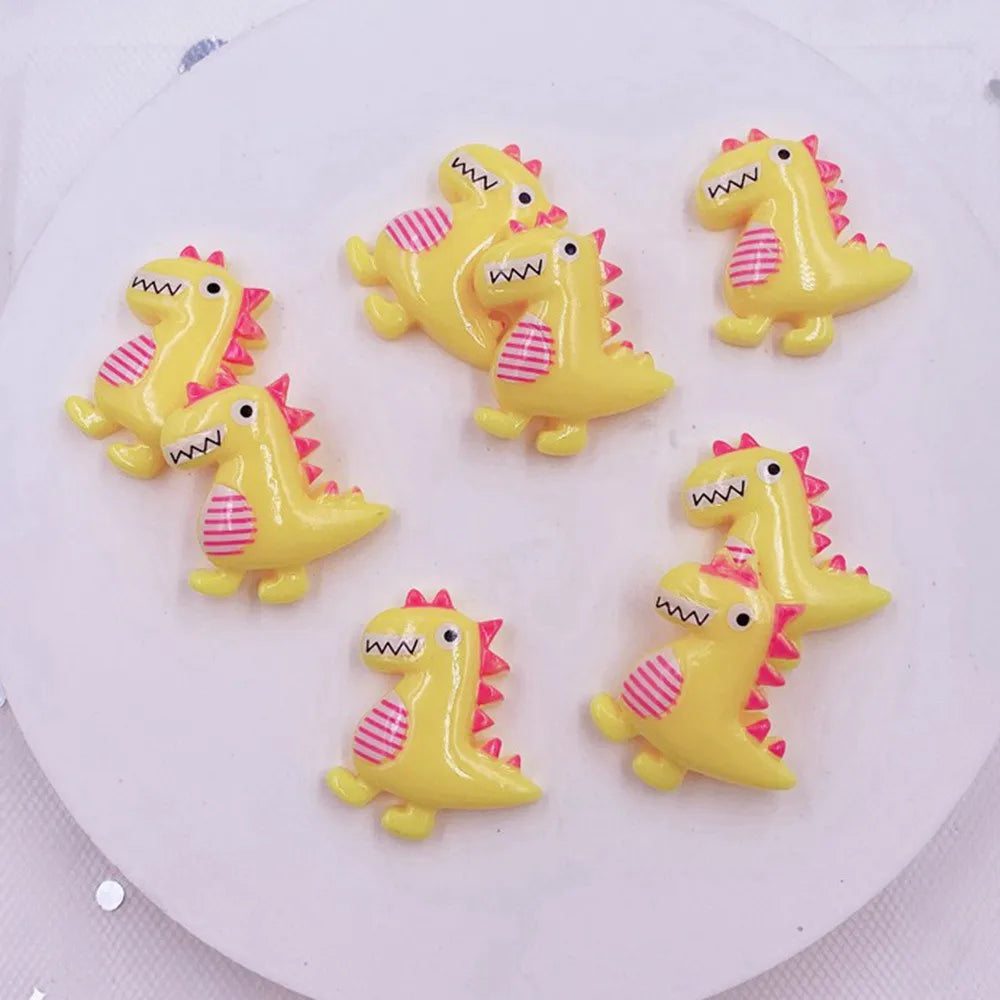 Resin Mini Dinosaur Flatback Cabochon for DIY Crafts & Decor