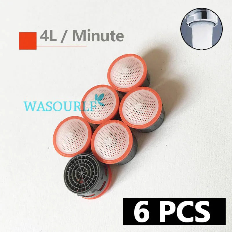 WASOURLF 6-Pack Water Saving Faucet Aerator M22 M24 Thread
