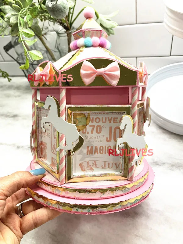 Carousel Box Metal Cutting Dies – Scrapbooking & Card Craft